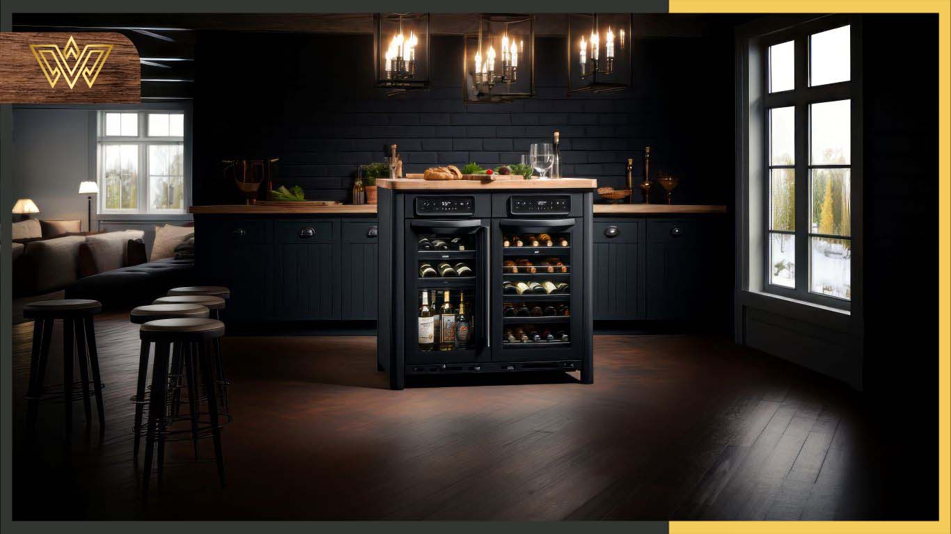 Cabinet with a Floating Bar | wine bar design