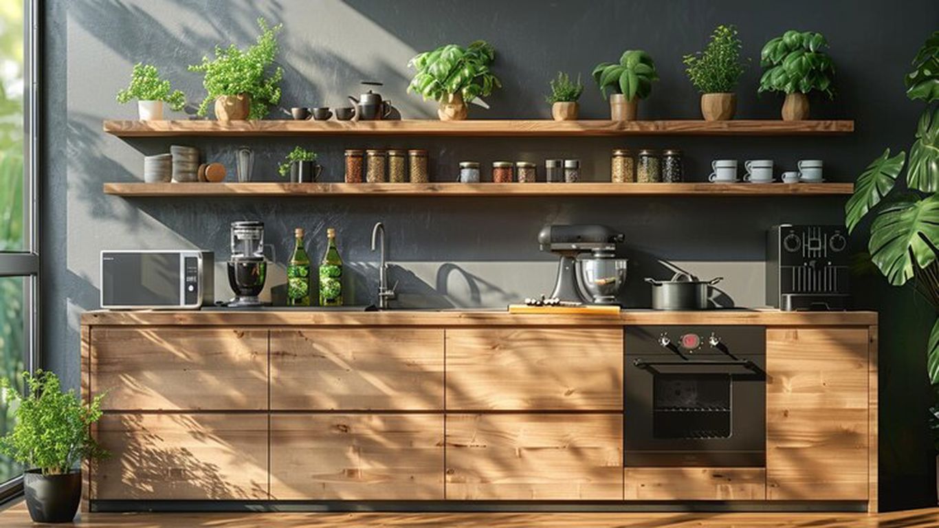 Custom Cabinet with Natural Wood