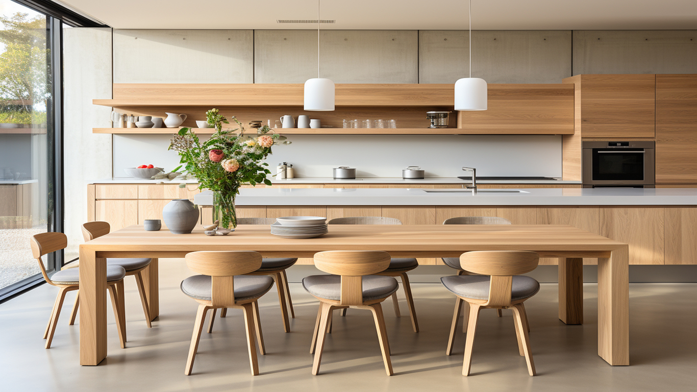 Modern Kitchen with Oak Cabinets