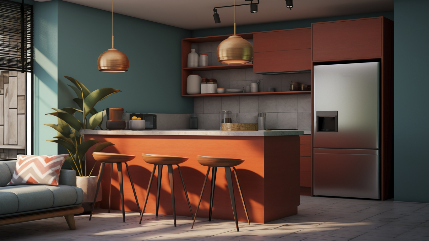 Modern Kitchen Cabinets in Bright Hues