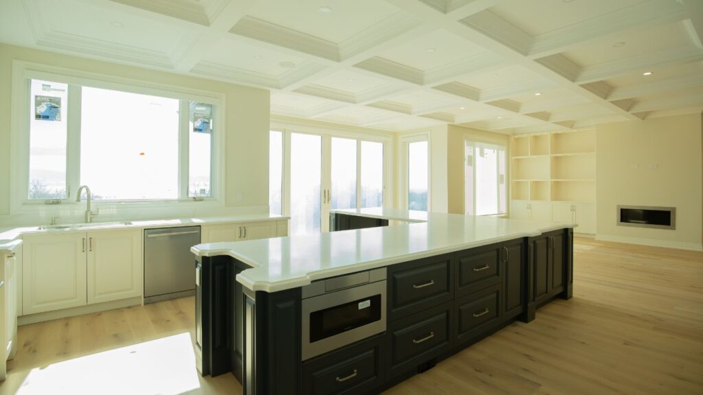 Wood kitchen cabinets